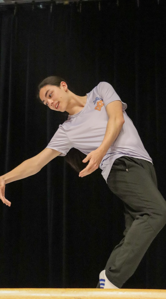 Sean Chen dancing at rehearsal for the 2025 Fall Dance Concert. Chen has been dancing for almost 12 years.