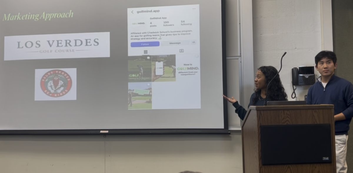 Students in the Business & Entrepreneurship course, which will be expanded next year, presented their ideas to judges.